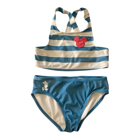 GIRLS SWIM BUNDLE-JUNK FOOD MICKEY MOUSE SWIMSUIT & ART CLASS COVER UP-SIZE 4/5 - Picture 2 of 6